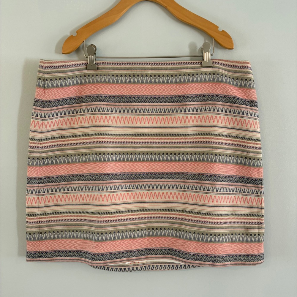 Loft Outlet Skirt 16 Geometric Chevron Striped Boho Southwestern Preppy Office